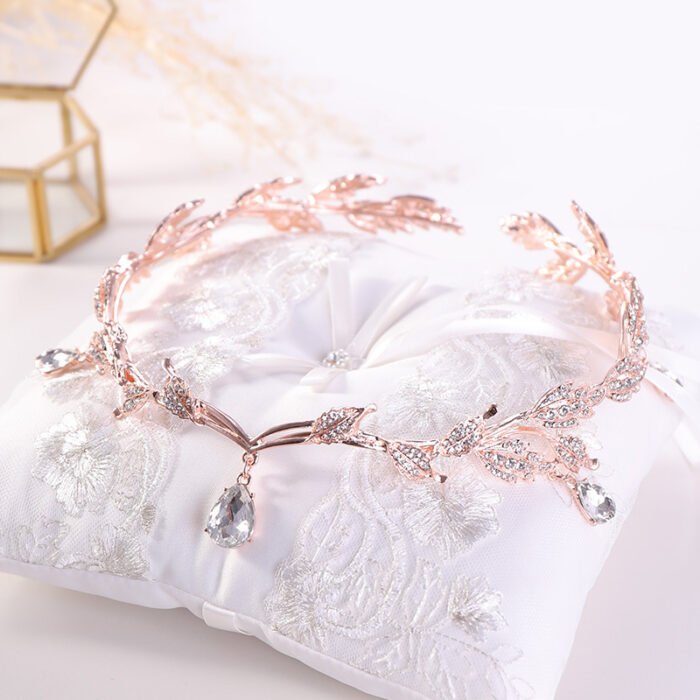 New Golden Crown Headband Wedding Headdress - Image 2