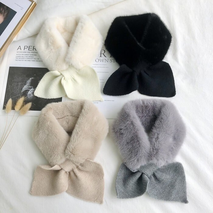 Women's Thick And Warm Plush Rabbit-like Scarf - Image 6