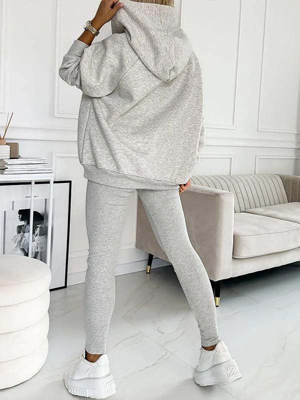 0ac6c10e-86b3-413c-82f3-2a6b3e3840bd.jpg 3pcs Women's Sports Suit Loose Hooded Pockets Sweatshirt And Vest And Slim Trousers - Image 4
