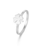 Women's Stainless Steel Lucky Four-leaf Clover Ring - Image 5