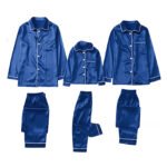 Children's Long-sleeved Parent-child Ice Silk Pajamas Suit - Image 9