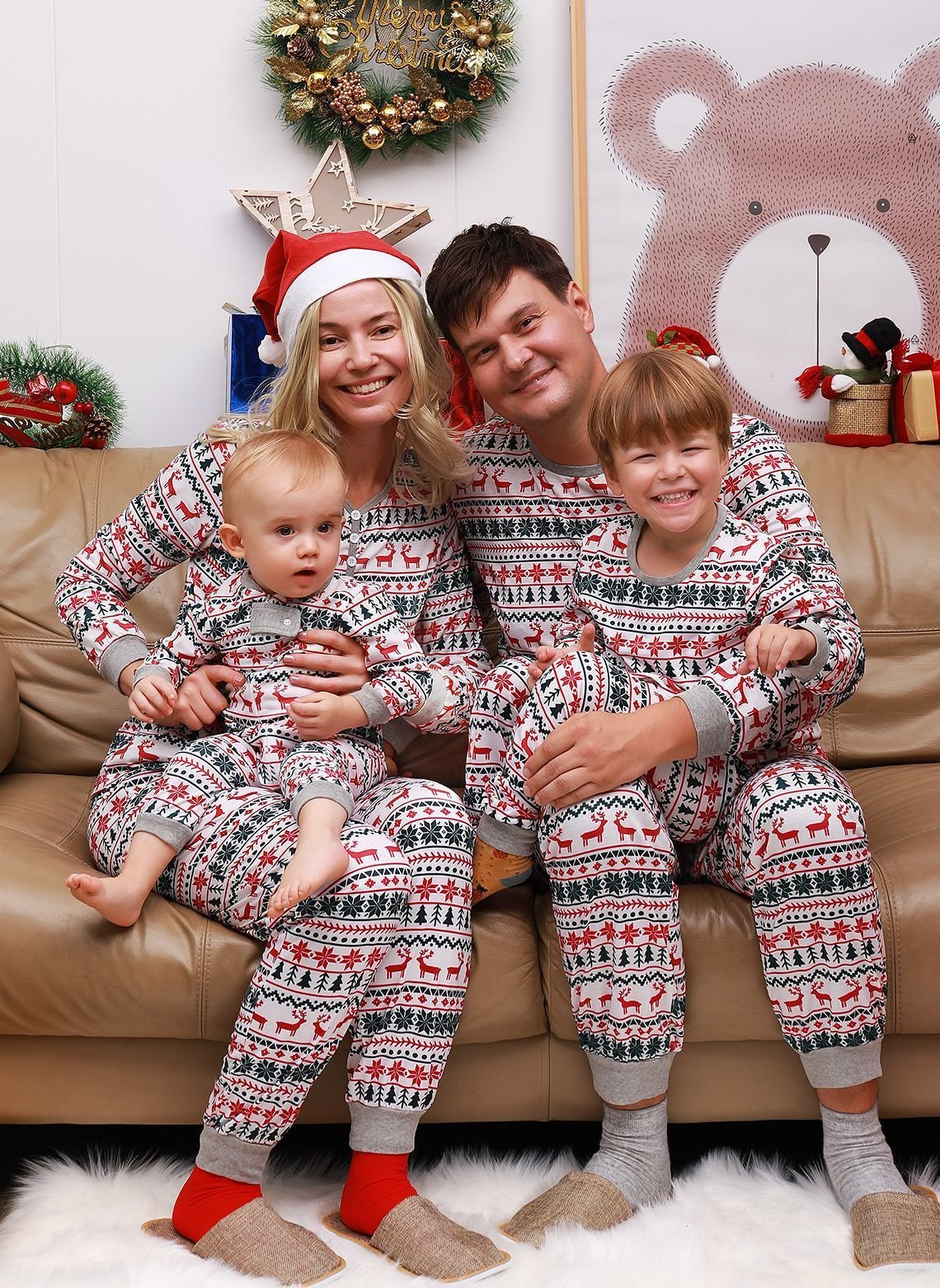 0ddb2c39-48db-4045-9a7a-f5e111adf0e8.jpg Christmas Pajamas Family Matching New Year Father Mother Kids Baby Look Clothes Set Dad Mom And Daughter Son Pyjamas Outfit - Image 9