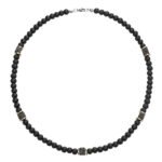 Beaded Glitter Volcanic Rock Necklace - Image 6