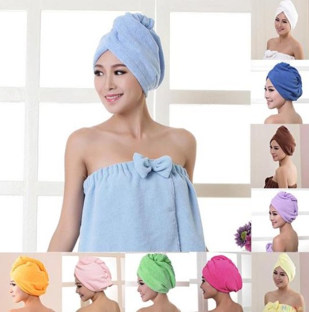 1006402686081.jpg Women's Hair Dryer Cap, Absorbent Dry Hair Towel - Image 1