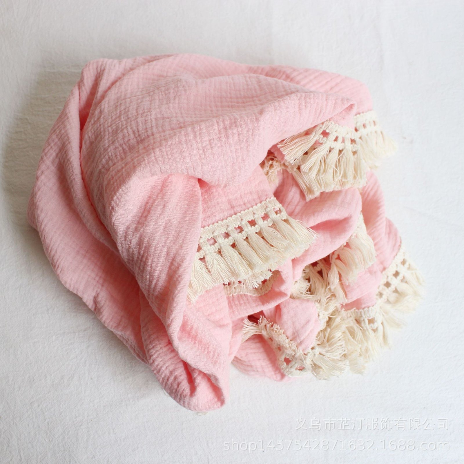 1024247846882.jpg Baby Cotton Double Yarn Tassel Bath Towel - Image 7