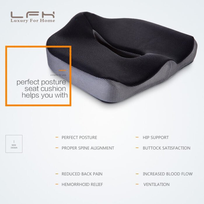 Coccyx Orthopedic Comfortable Memory Foam Chair Car Seat Cushion for Lower Back Tailbone Medical Hemorrhoids Cushion Almofadas - Image 6