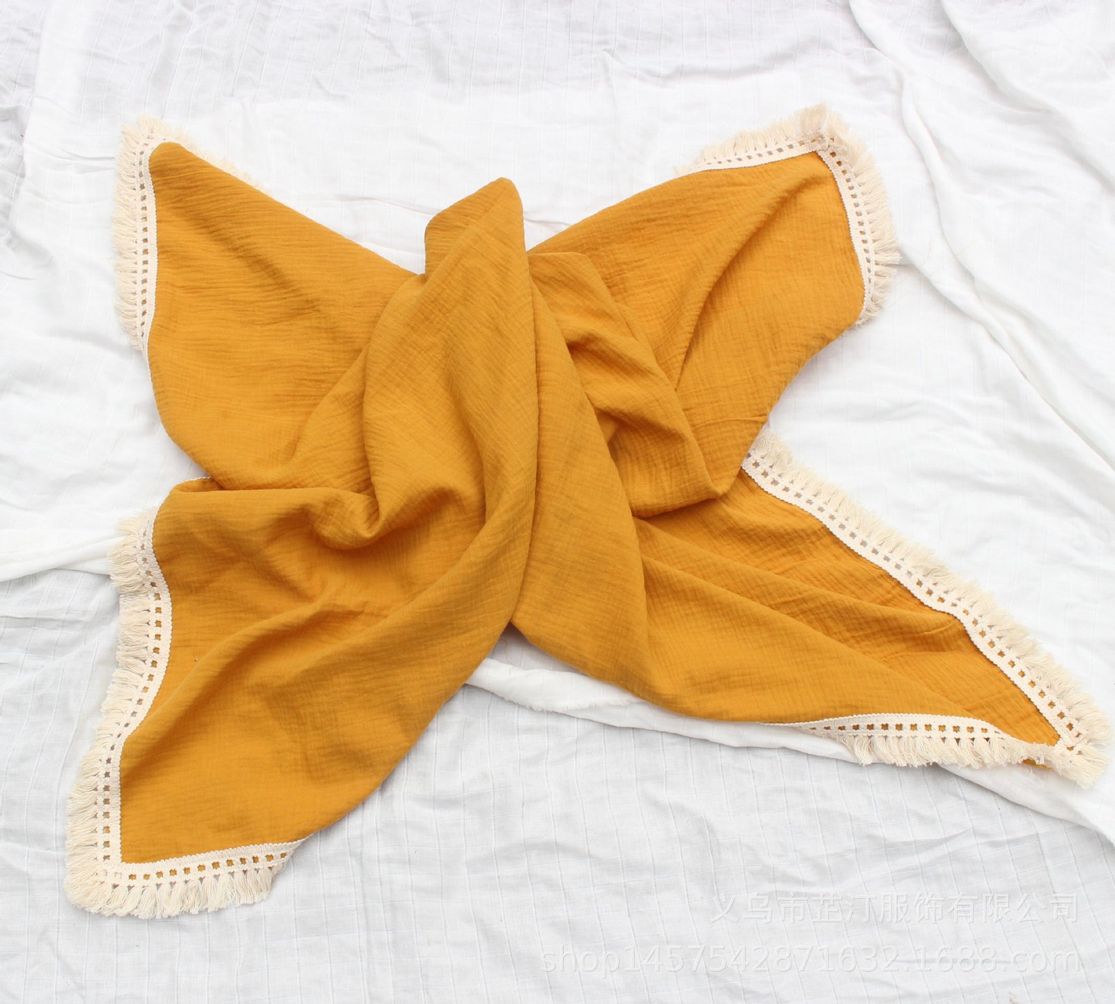 10566970565.jpg Baby Cotton Double Yarn Tassel Bath Towel - Image 9