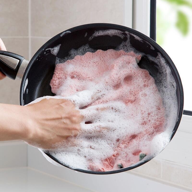 10615126684344.jpg Printed Two-color Double-sided Absorbent Dish Cloth Non-stick Oil Hand Towel Thickening Wipe Tablecloth Kitchen Rag - Image 3