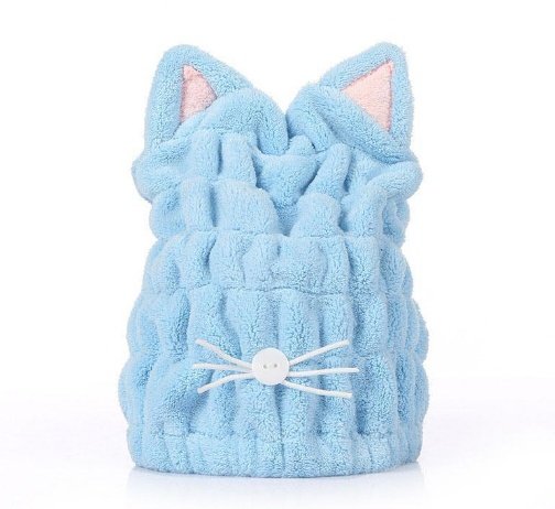 1203099746102.jpg Cute Cat Ears Hair-Drying Towel Bath - Image 1