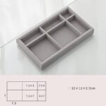 Home Large Capacity Flannel Jewelry Box With Earrings Nails Hand Accessories - Image 9