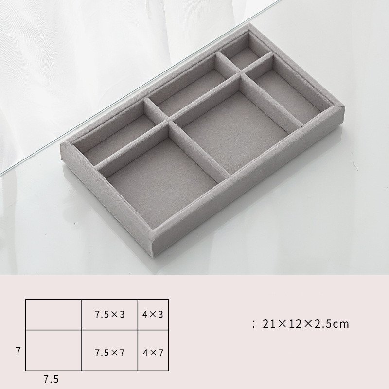 1214321278604.jpg Home Large Capacity Flannel Jewelry Box With Earrings Nails Hand Accessories - Image 9