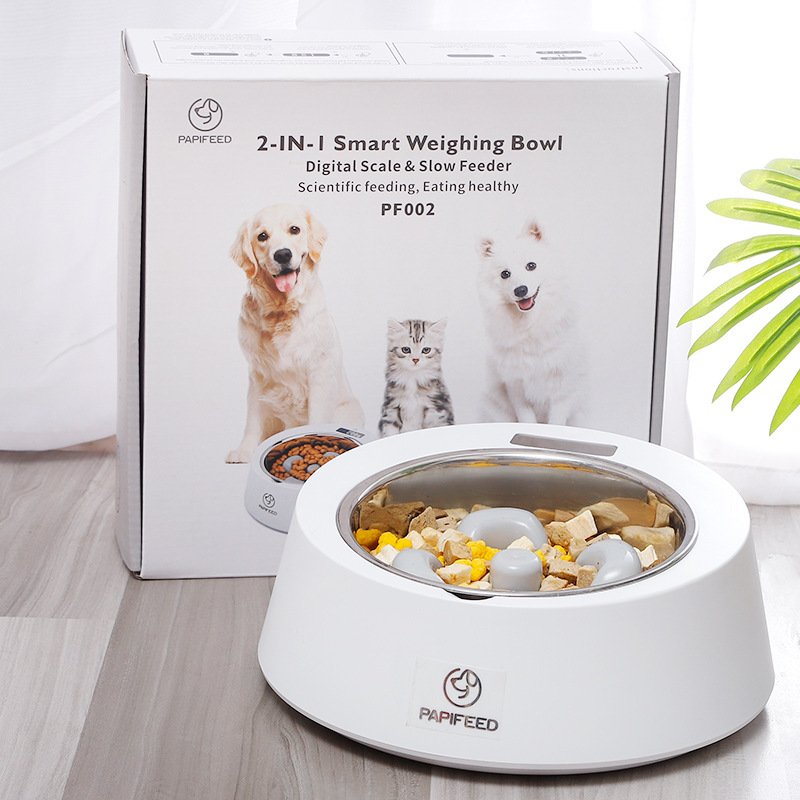 12508293986843.jpg Pet Dog Bowl Slow Feeder Dog Food Bowl Smart Weighing Dog Slow Feeder Cat Pet Feeder - Image 3