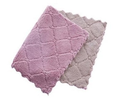 1323949573035.jpg Printed Two-color Double-sided Absorbent Dish Cloth Non-stick Oil Hand Towel Thickening Wipe Tablecloth Kitchen Rag - Image 5