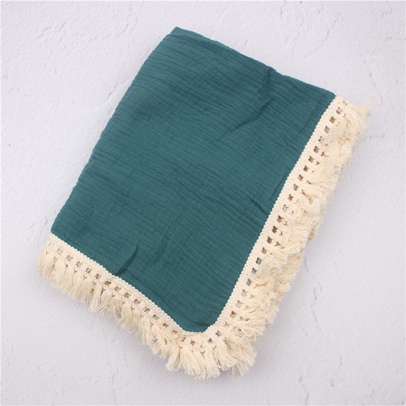 1389013858794.jpg Baby Cotton Double Yarn Tassel Bath Towel - Image 6