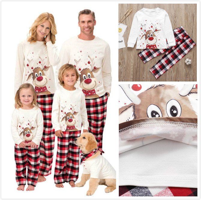 1405654764191.jpg Elk Print Christmas Parent-child Outfit - Image 1