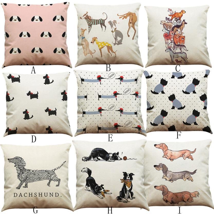 146274452010.jpg Pillow Case 45*45 Vintage Dog Cotton - Image 1