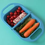 Folding Drain Basket Leaking Fruit Box Vegetable Container Drain Rack Sink with Handle Storage Baskets - Image 9