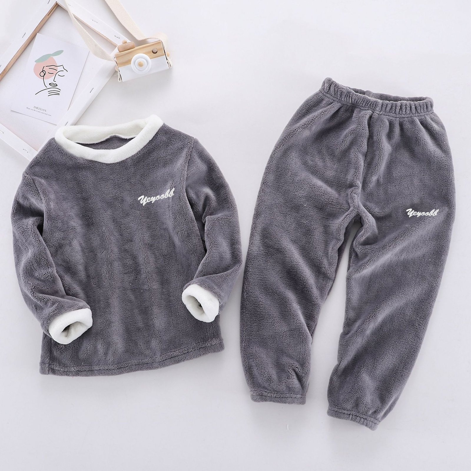 152bea52-7eac-42b9-8b8e-a5840208c8df.jpg Children's Suits Autumn And Winter Velvet Men And Women - Image 5