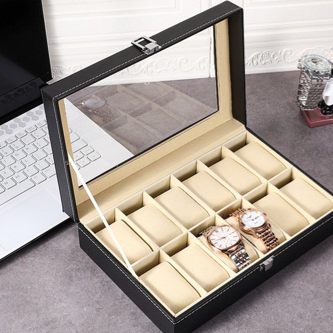 157204a8-33fa-4ac2-b9b3-8fcdd848fcc8.jpg Simple And Creative Leather Watch Storage Box - Image 3