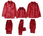 Children's Long-sleeved Parent-child Ice Silk Pajamas Suit - Image 6