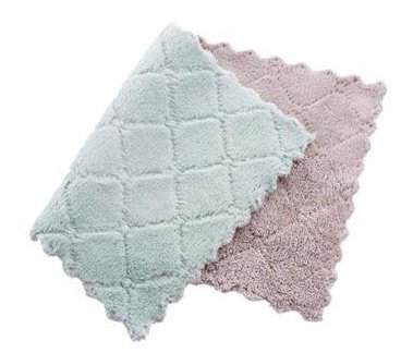1601772159632.jpg Printed Two-color Double-sided Absorbent Dish Cloth Non-stick Oil Hand Towel Thickening Wipe Tablecloth Kitchen Rag - Image 7