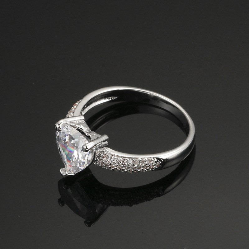 1616728049446.jpg Heart-shaped Zircon Ring White Gold-plated Heart-shaped Diamond Ring - Image 8