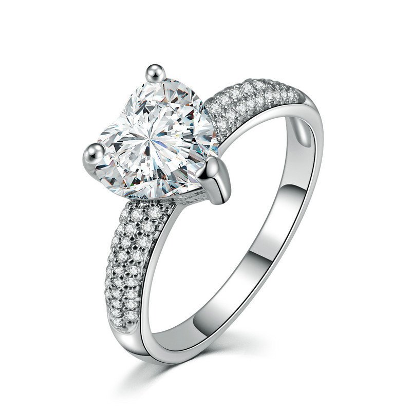 1616728049725.jpg Heart-shaped Zircon Ring White Gold-plated Heart-shaped Diamond Ring - Image 7