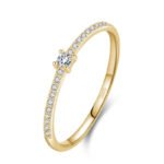 S925 Sterling Silver All-Match Simple Korean Trendy Micro-Inlaid Index Finger Ring Fashion Jewelry