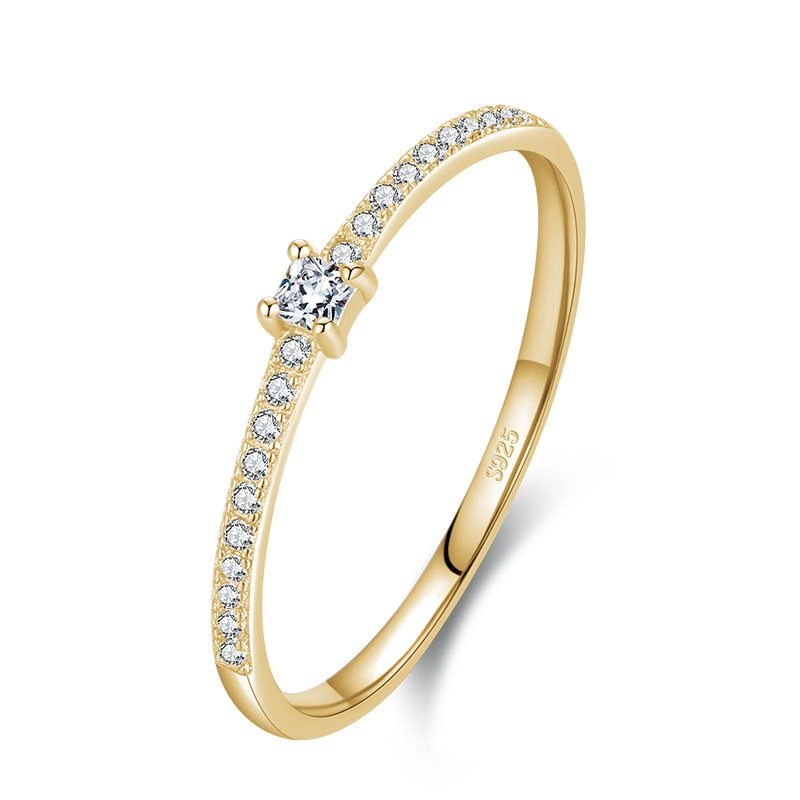 1619673811811.jpg S925 Sterling Silver All-Match Simple Korean Trendy Micro-Inlaid Index Finger Ring Fashion Jewelry - Image 1