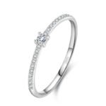S925 Sterling Silver All-Match Simple Korean Trendy Micro-Inlaid Index Finger Ring Fashion Jewelry - Image 2
