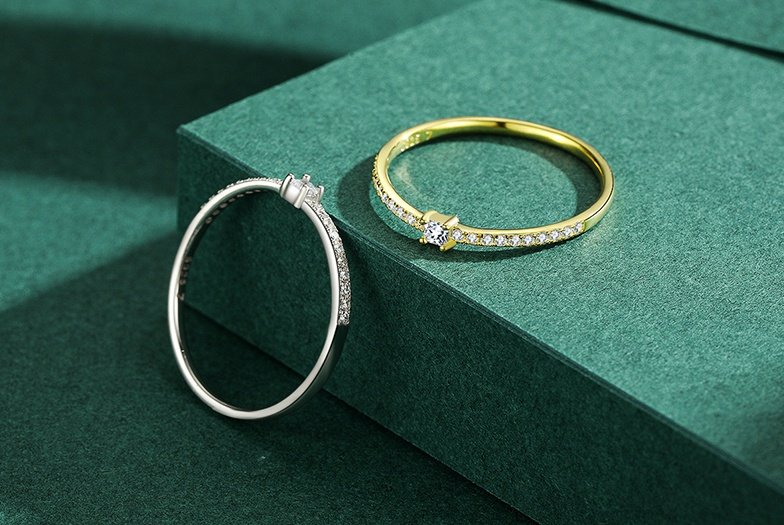 1619673929115.jpg S925 Sterling Silver All-Match Simple Korean Trendy Micro-Inlaid Index Finger Ring Fashion Jewelry - Image 4