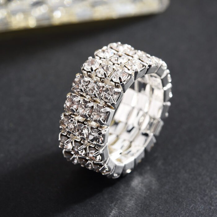 Exaggerated Claw Diamond Beaded Four-Piece Set Multilayer Necklace - Image 3