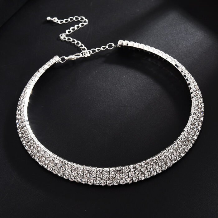 Exaggerated Claw Diamond Beaded Four-Piece Set Multilayer Necklace - Image 5