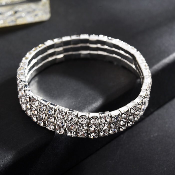 Exaggerated Claw Diamond Beaded Four-Piece Set Multilayer Necklace - Image 4