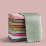 Fish Scale Rag Seamless Glass Cleaning Kitchen Absorbent Towel - Image 5