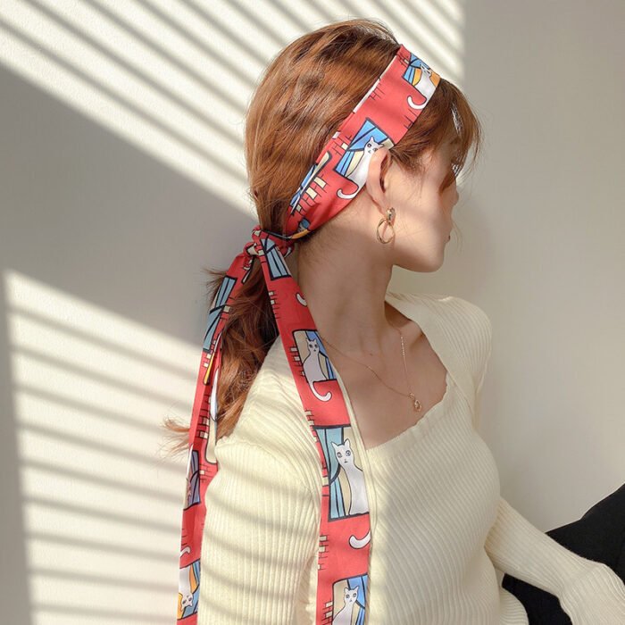Fashion Ladies Print Ribbon Headdress - Image 10