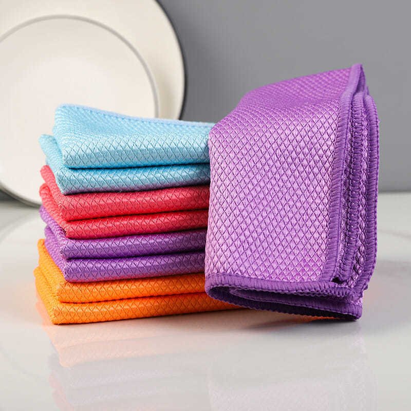 1622618515546.jpg Fish Scale Rag Seamless Glass Cleaning Kitchen Absorbent Towel - Image 8