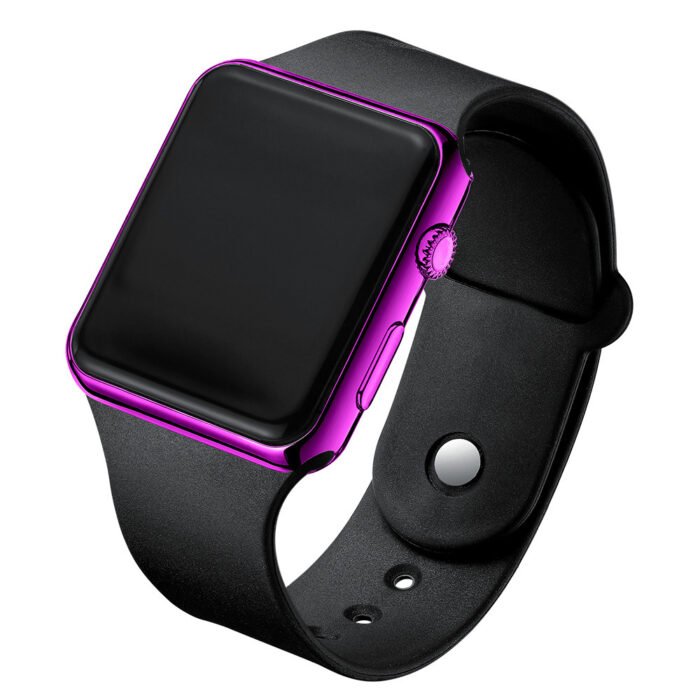 Square Electroplated LED Digital Watch - Image 5