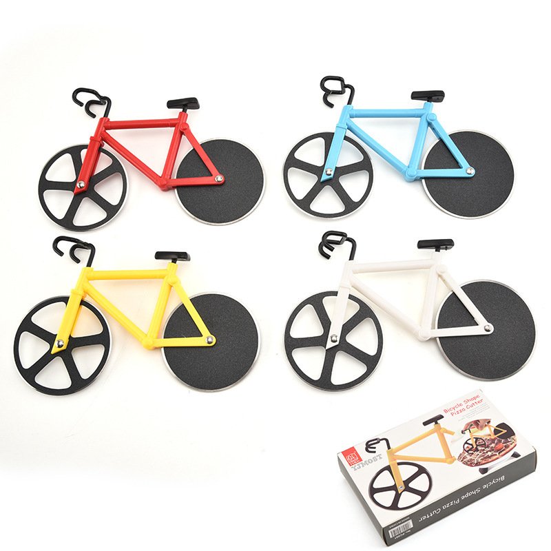 162927986798.jpg Pizza Cutter Stainless Steel Bicycle Shape Wheel Bike Roller Pizza Chopper Slicer Pizza Cutting Knife Kitchen Tools - Image 7