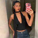 Deep V-neck Halter Tops Summer Fashion Y2K Sleeveless T-shirt For Women Clothing - Image 7