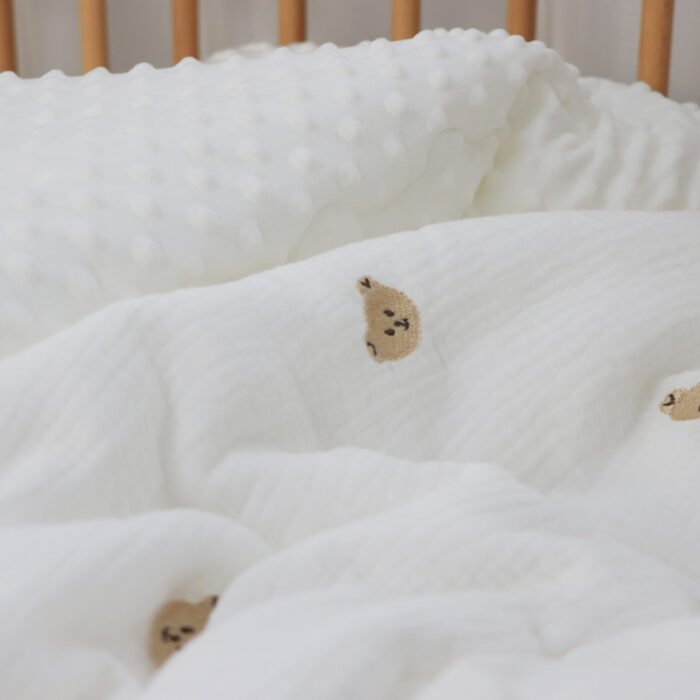 Children's Pure Cotton Wrinkled Gauze And Bean Down Quilt - Image 7