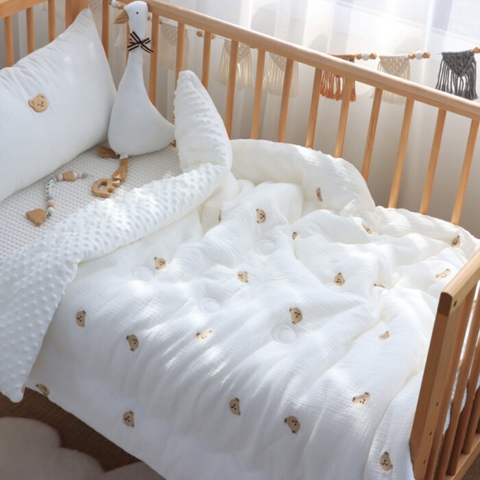 Children's Pure Cotton Wrinkled Gauze And Bean Down Quilt - Image 9