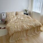 Handmade Bubble Pleated Cotton Four-piece Cotton Set - Image 8