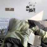 Double-piece Foggy Gray Quilt Cover Four-piece Bedding Sheet Dormitory Bed Three-piece Set - Image 10