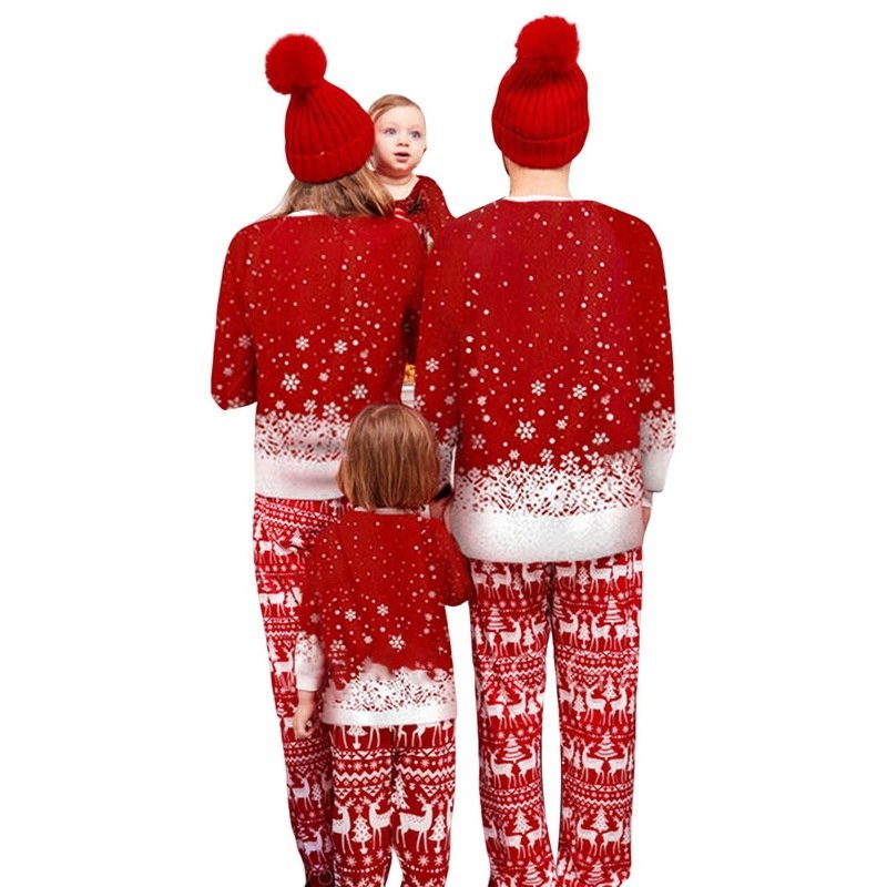 196380c6-6ed1-47d2-8bf6-3506cb765702.jpg Christmas Print Long Sleeve Casual Parent-Child Suit - Image 2