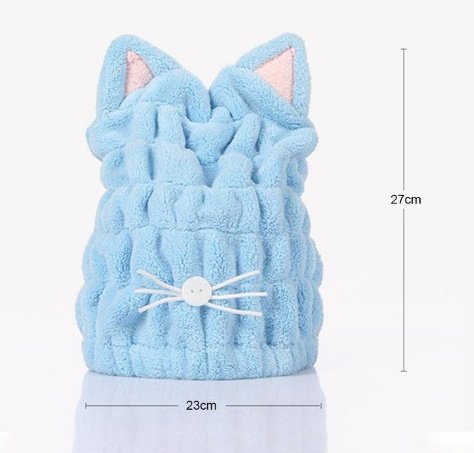 1982041669625.jpg Cute Cat Ears Hair-Drying Towel Bath - Image 4