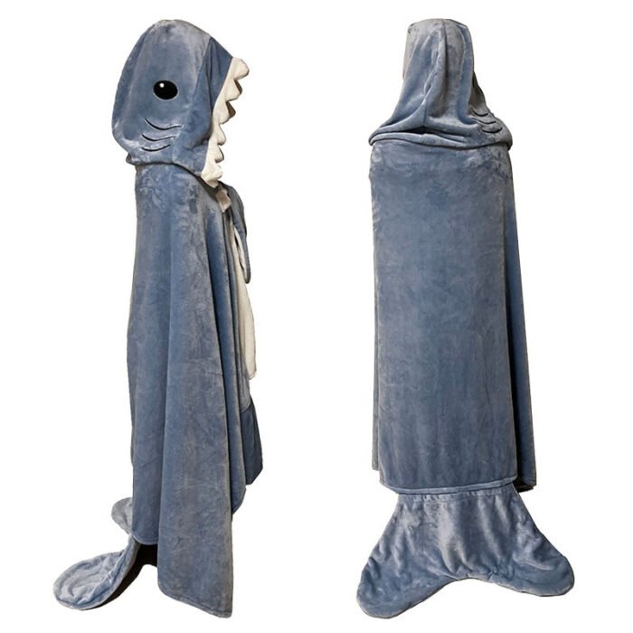 Cute Shark Sleeping Bag Shawl Cape Home - Image 1