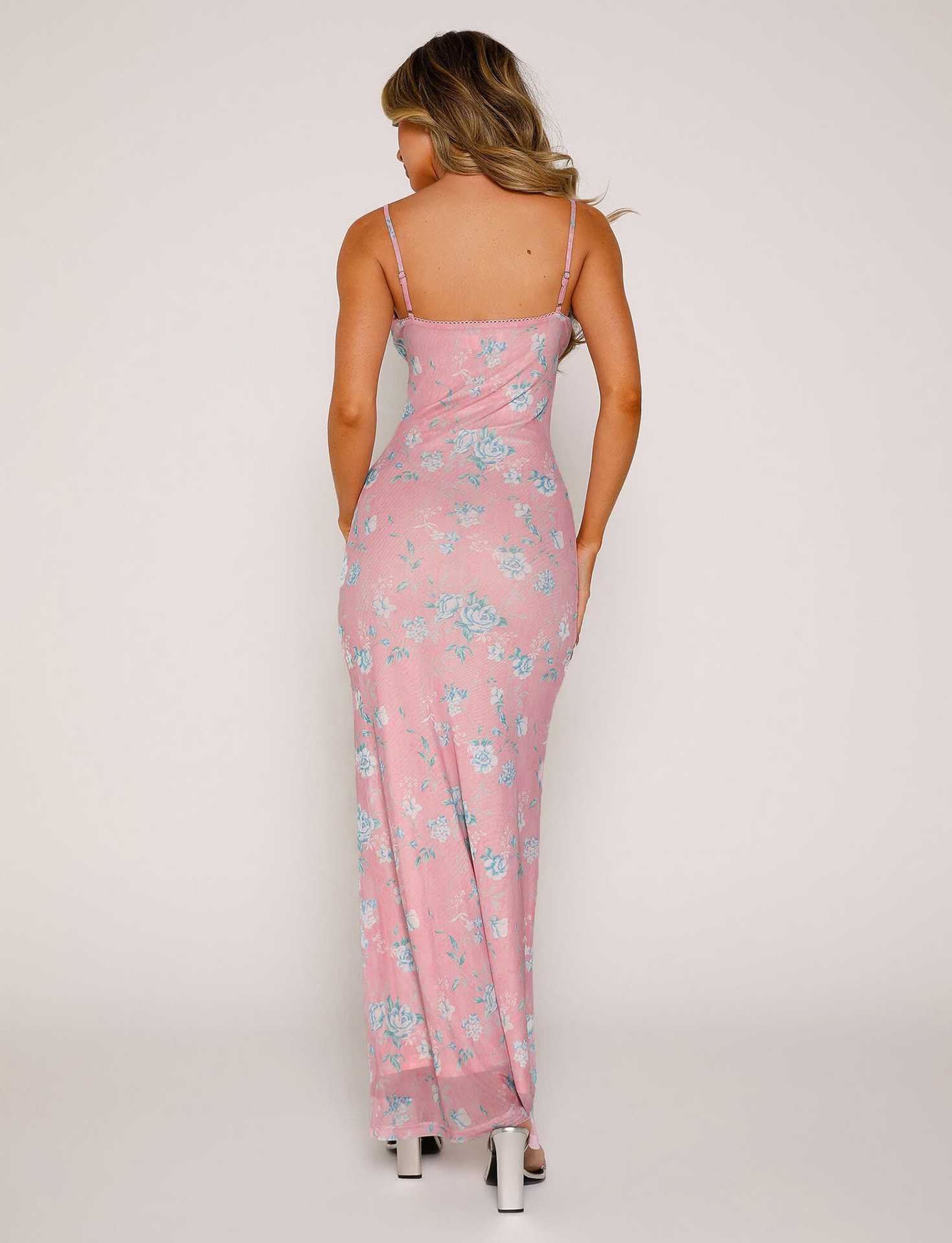 1c2dd3e0-28f5-461d-81ce-f51d3c2dda2a.jpg Y2K Slim Flowers Printing Slip Dress Women's Summer Suspender Skirt Vacation Beach Long Dresses - Image 4