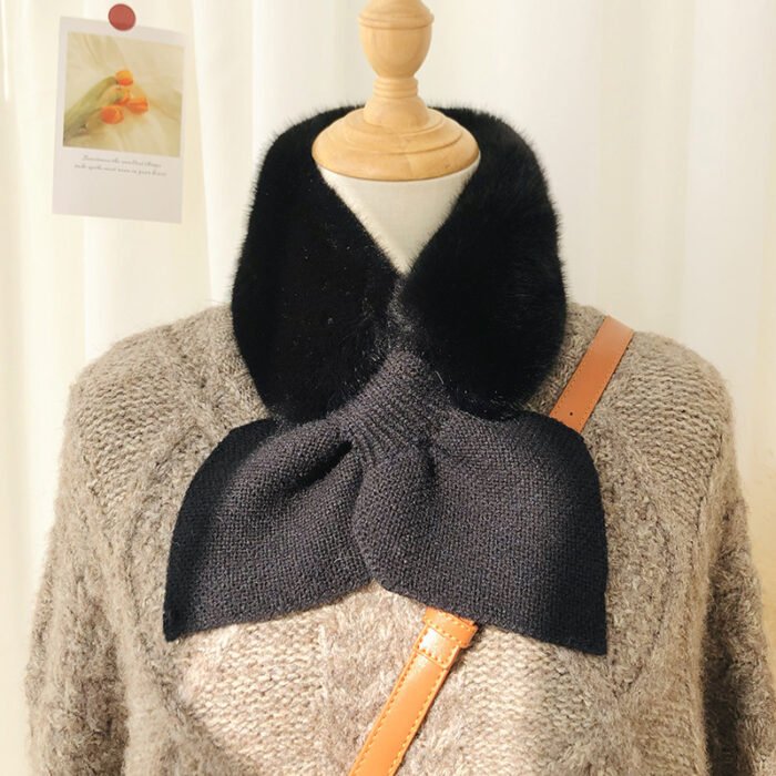 Women's Thick And Warm Plush Rabbit-like Scarf - Image 1