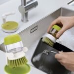 Dishwashing And Pot Washing Brush With Liquid Soap For Tableware - Image 5
